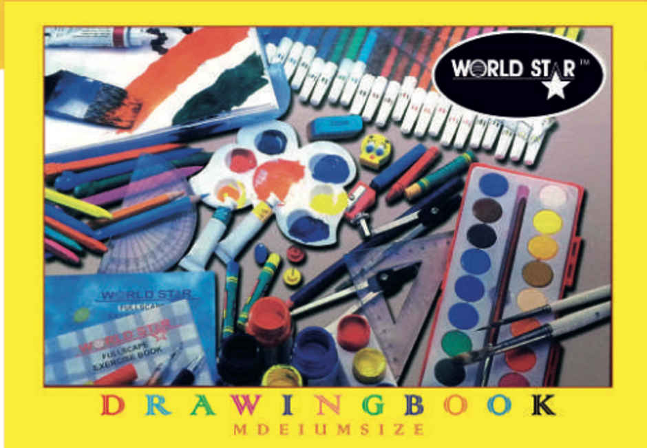 ABK Yellow Drawing Book Unruled 36 Pages 29 x 21 cm