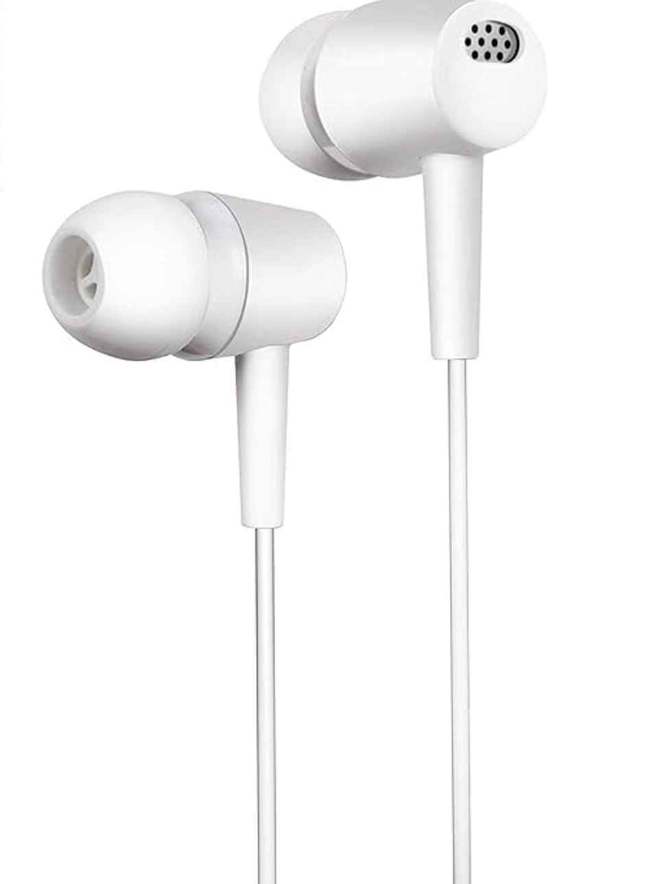 basics IND Wired earphone With Mic | White