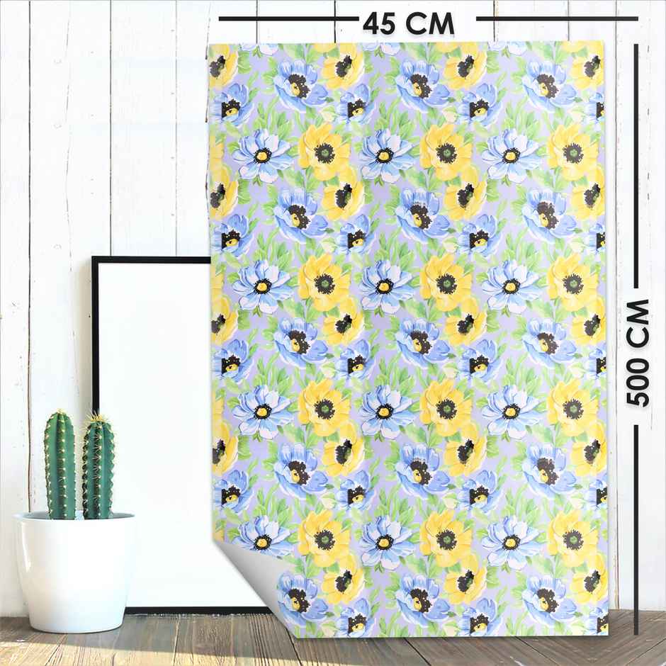BAY6 Yellow Sun Flower Self Adhesive Wallpaper
