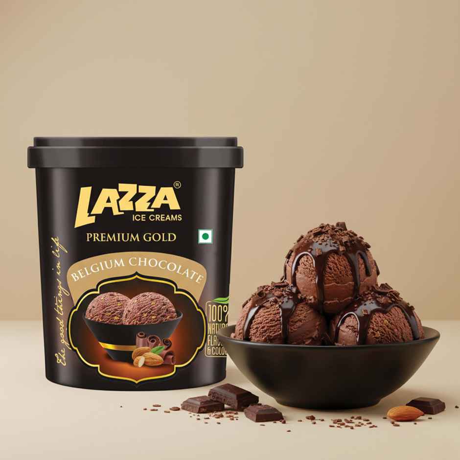Lazza Belgium Chocolate Ice Cream Tub
