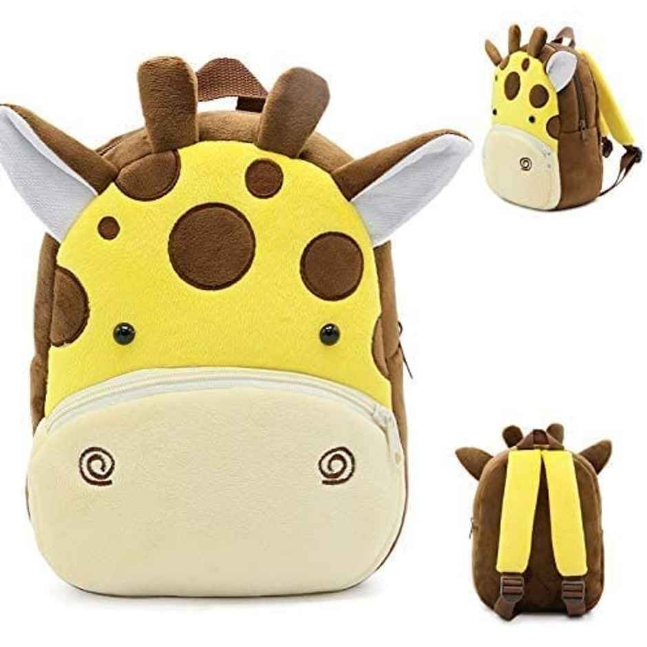 DearJoy Giraffe Kids School Bag Backpack - Yellow | 37cm