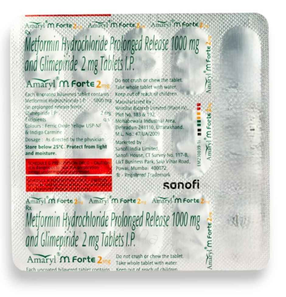 Amaryl M Forte 2mg Tablet PR