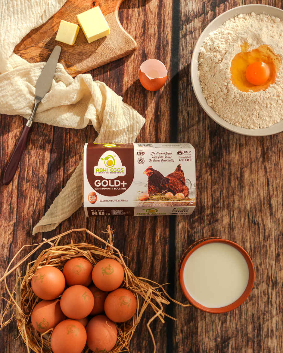 Abhi Eggs Gold + Brown Eggs With Immunity Boosters