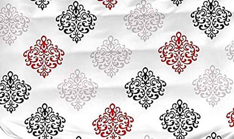 BAY6 Single 100% Cotton 144 TC Paisley Print Bedsheet | White & Pink | 90 x 60 in