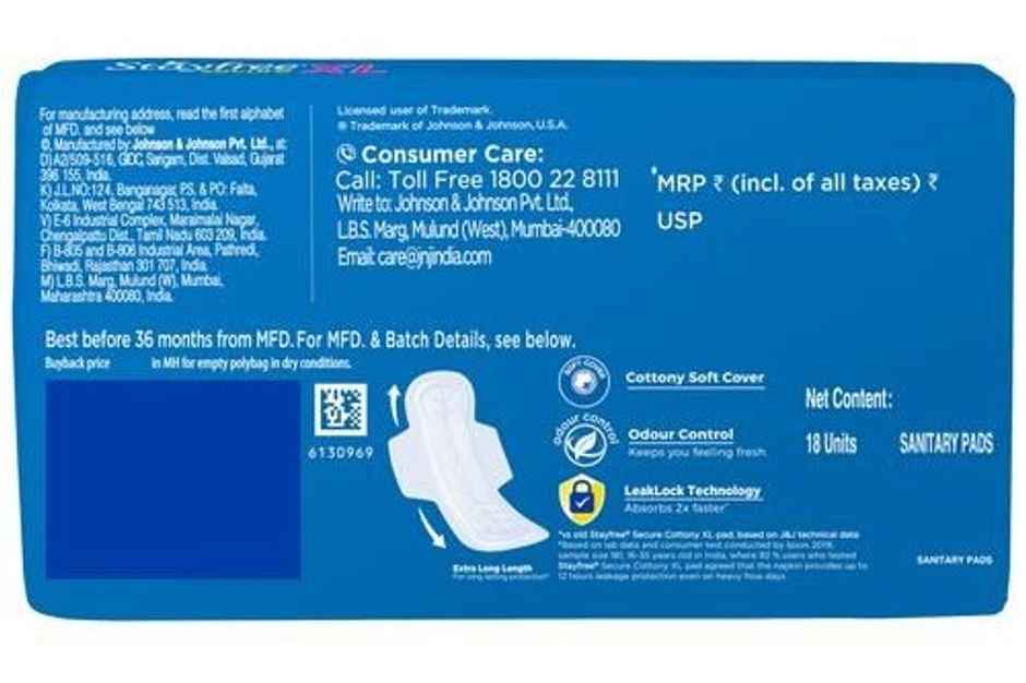 Stayfree Secure XL Sanitary Pads Combo