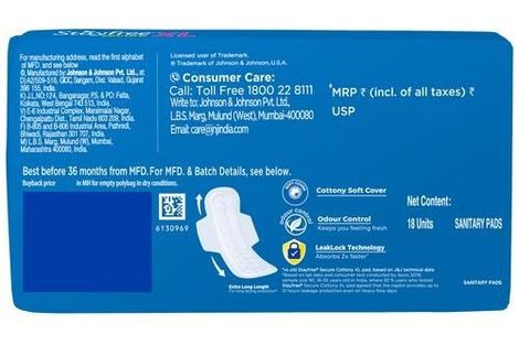 Stayfree Secure Sanitary Pads | XL | 18 pcs