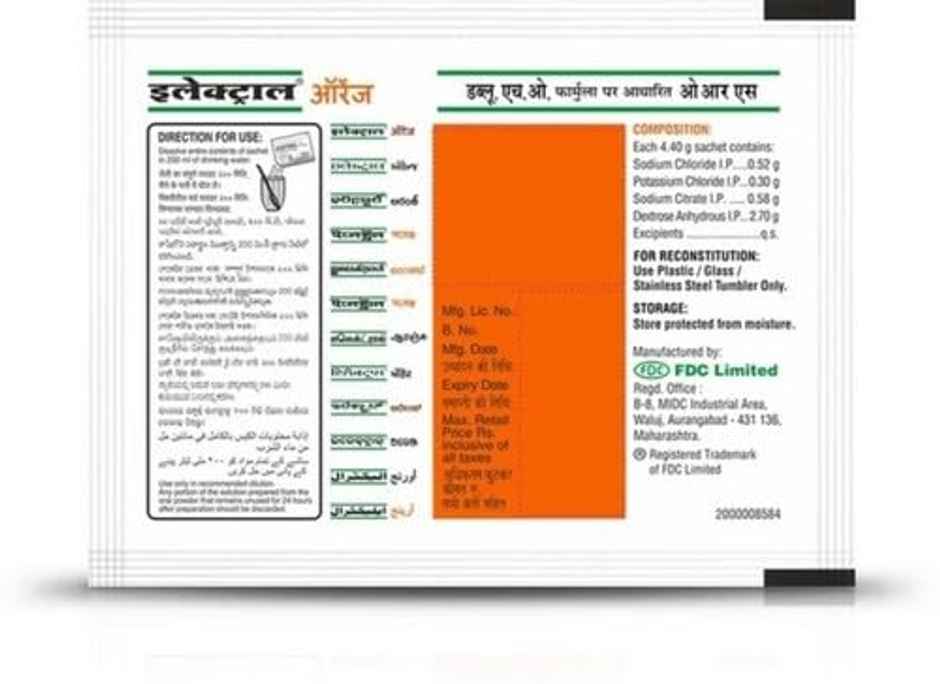 Electral Orange Flavour Powder 21.80Gm Combo 