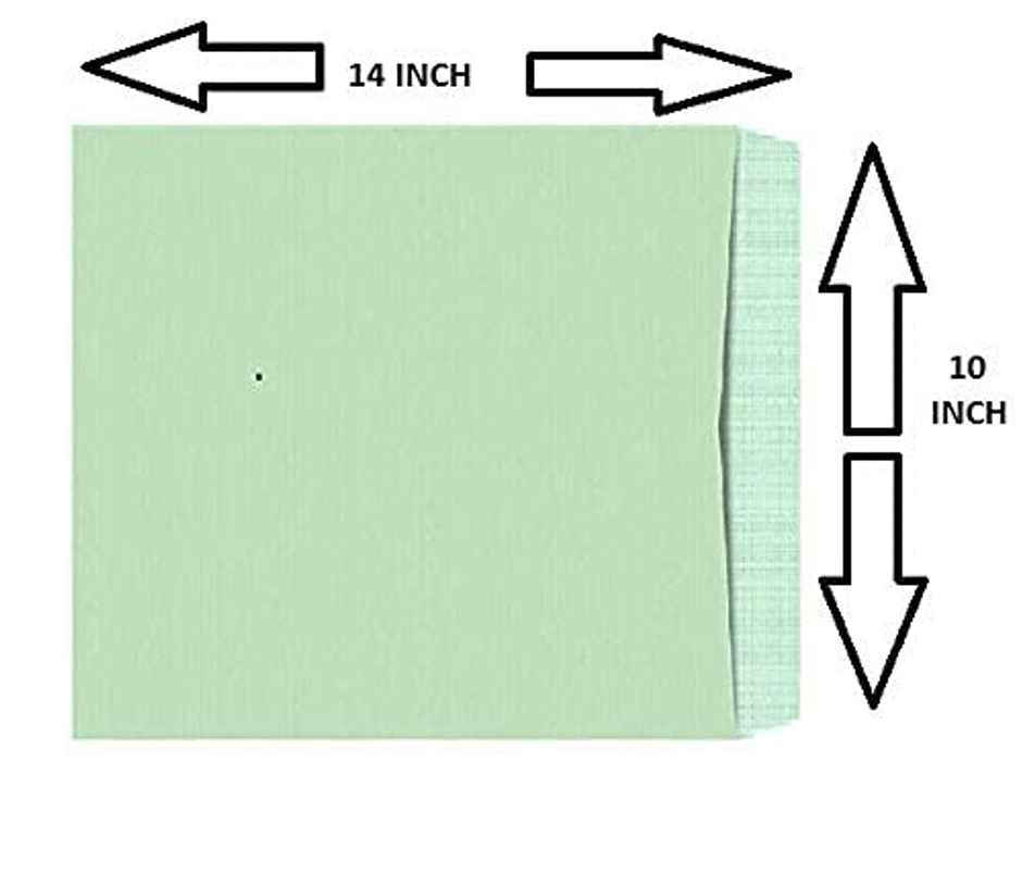 Paperbees A4 Sized Cloth Lined Green Envelope Laminated