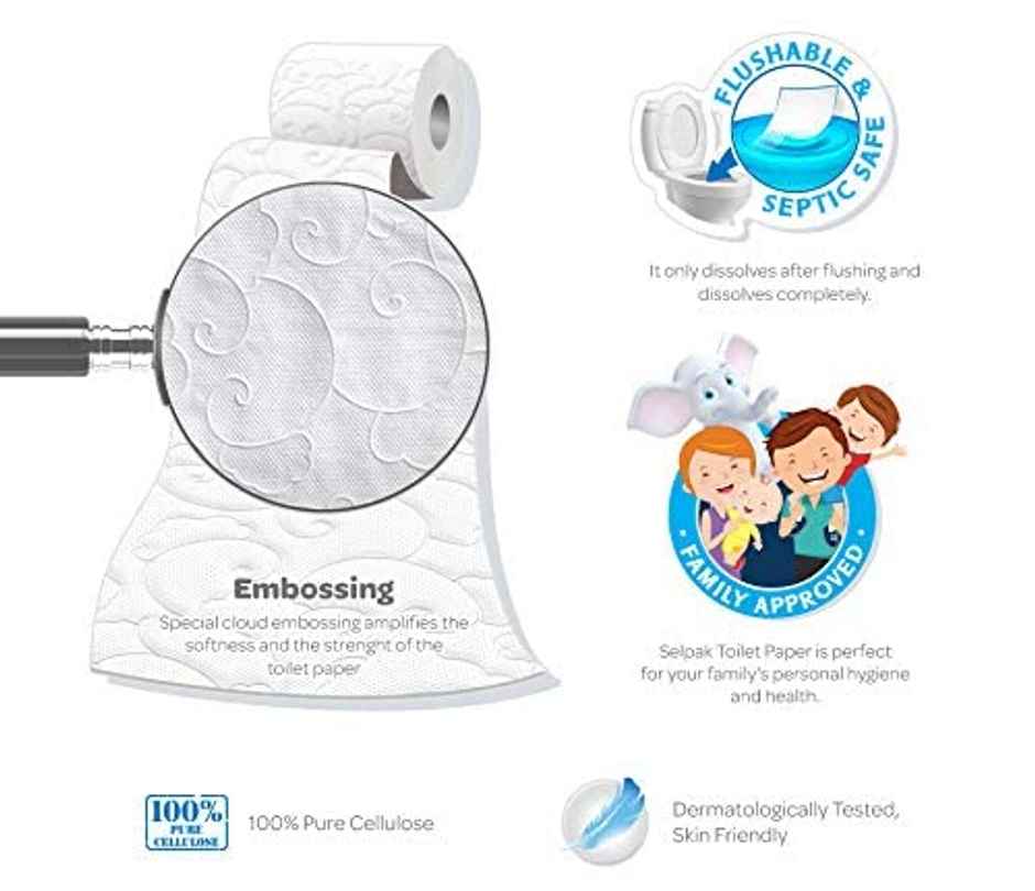 Selpak Toilet Paper Roll  8 PIECE -140 Pulls