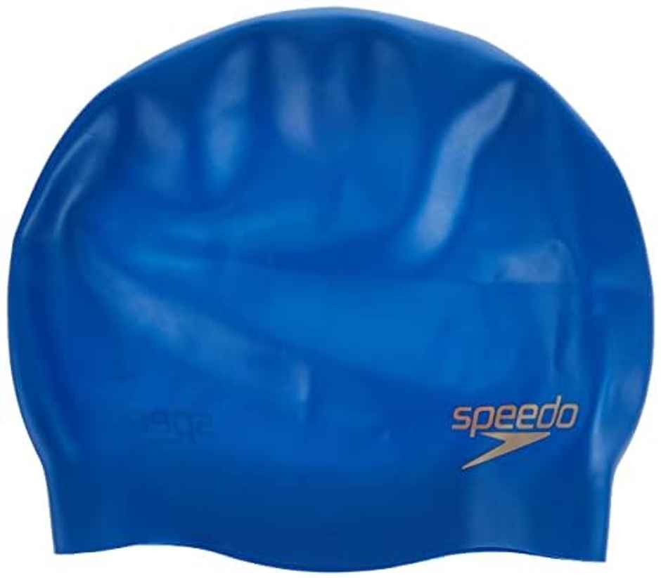 Speedo Unisex Adult Moulded Silicone Swim Cap - Blue