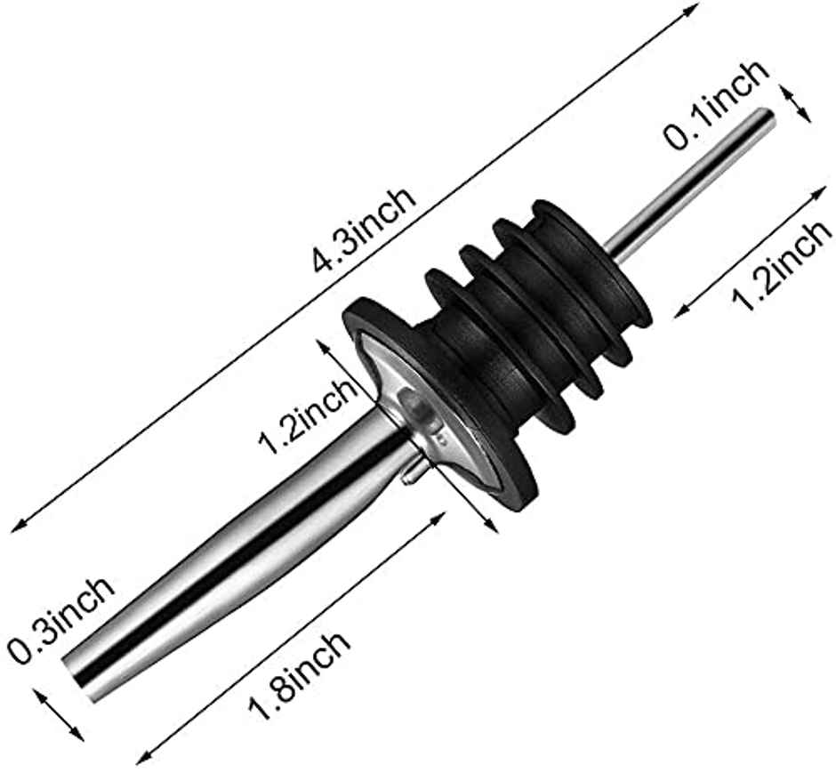 Bar Box Double Side Stainless Steel Peg Measure Bar Tool Jigger With Bottle Pourer | 3 pcs Set
