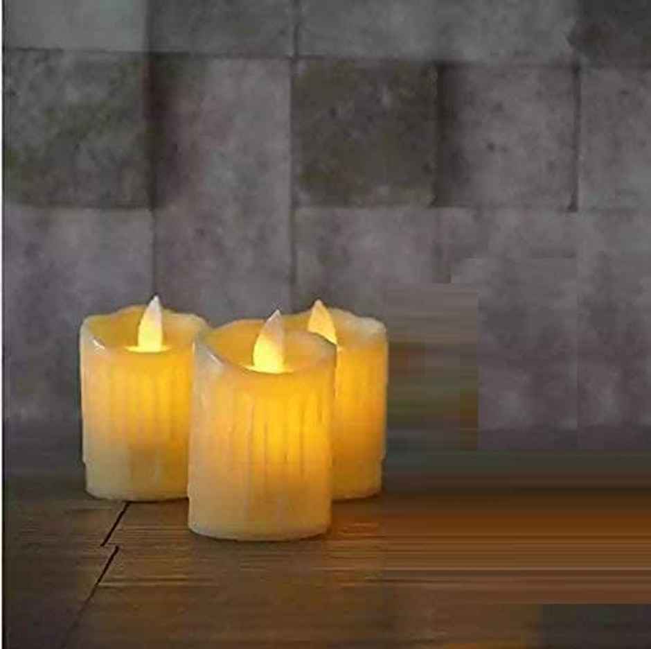 Hashwow Acrylic Dancing Tealight LED Candles for Home Decor Ideal for Lobby, Living Room, Bedroom