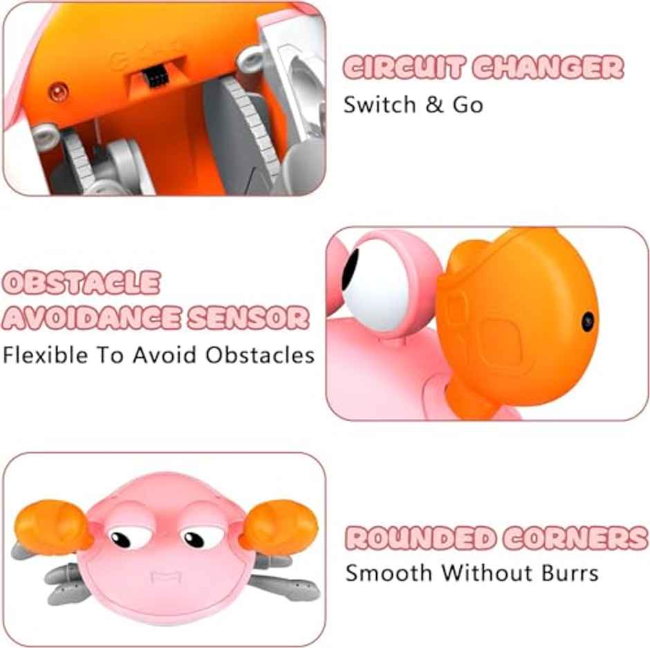 Storio Rechargeable Crawling Crab Toy | Tummy Time Baby Toy