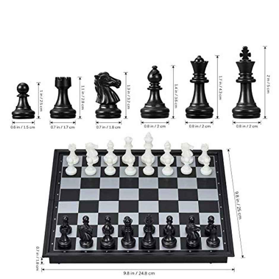 Storio Magnetic Chessboard | Folding Travel Chess Game Set