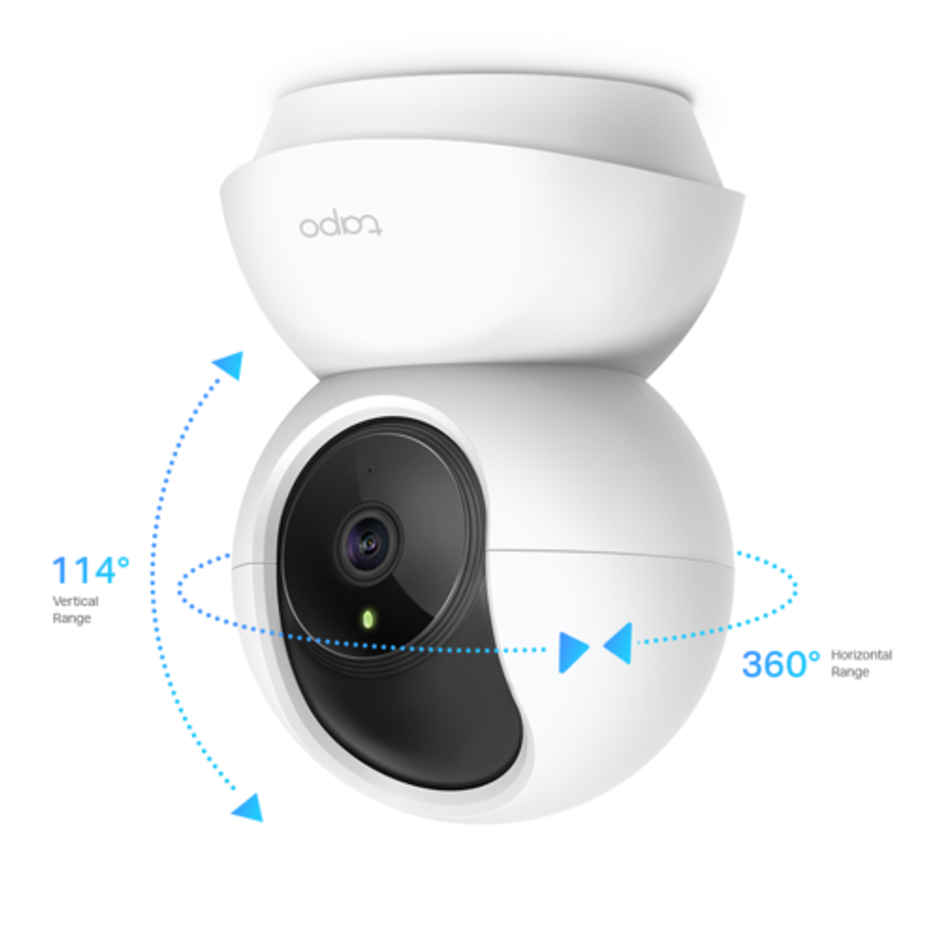 TP-Link TC70 Pan/Tilt Smart Security Camera | Indoor CCTV | 360 View |Two-Way Audio - White