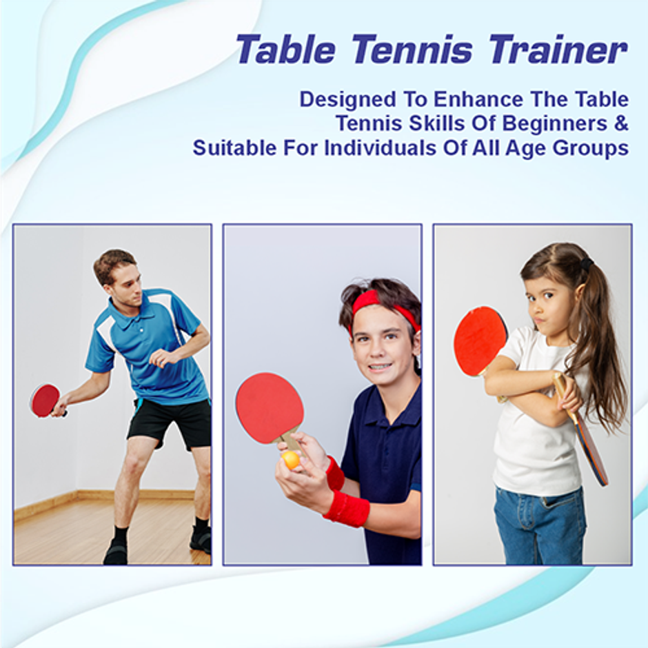 Aditi Toys Table Tennis Trainer - Elastic Shaft Ping Pong Set for Kids, Indoor & Outdoor Play, 5Y+