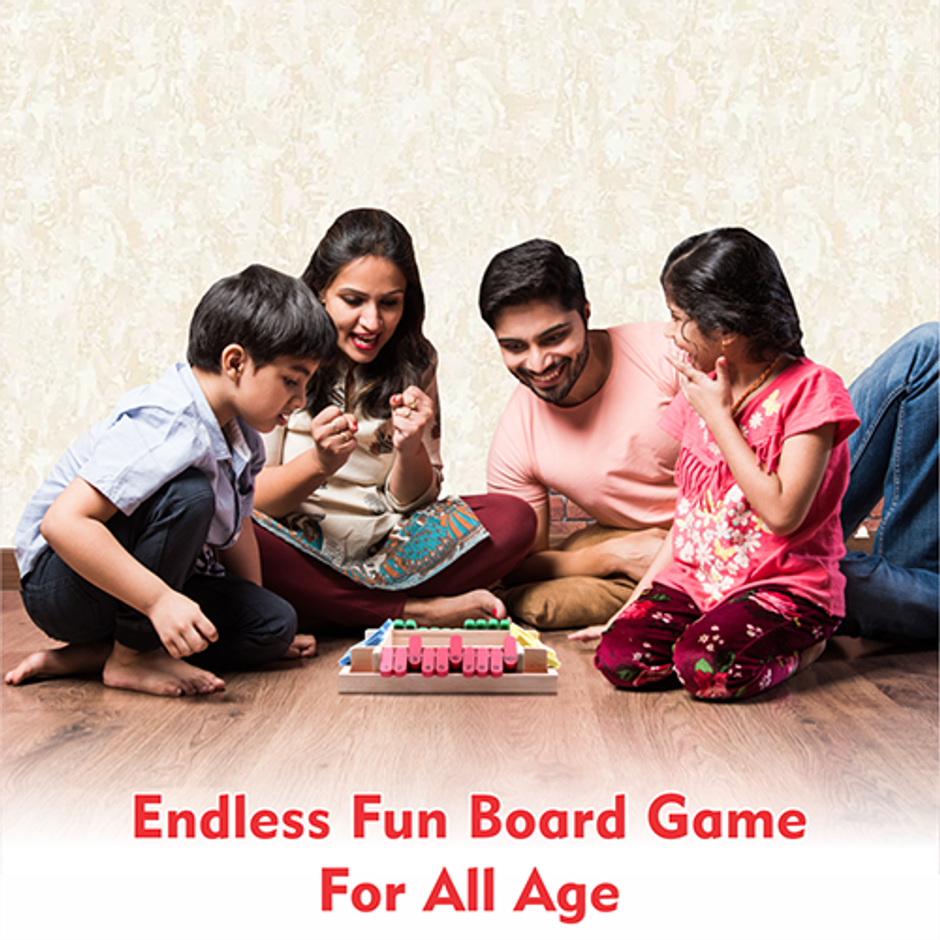 Aditi Toys Tabletop Shut The Box - Fun Wooden Dice Game for Kids 5+ to Improve Math & Motor Skills