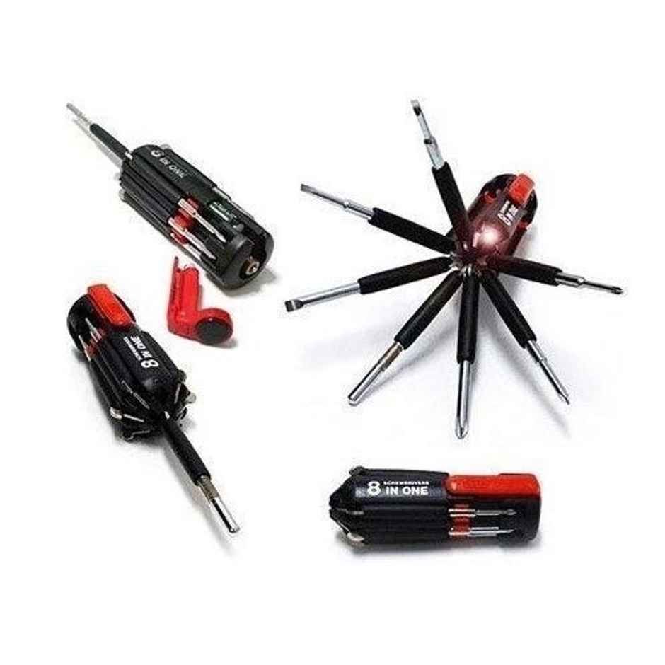 Daluci Portable 8-In-1 Multi-Function Screwdriver Kit with Led Light