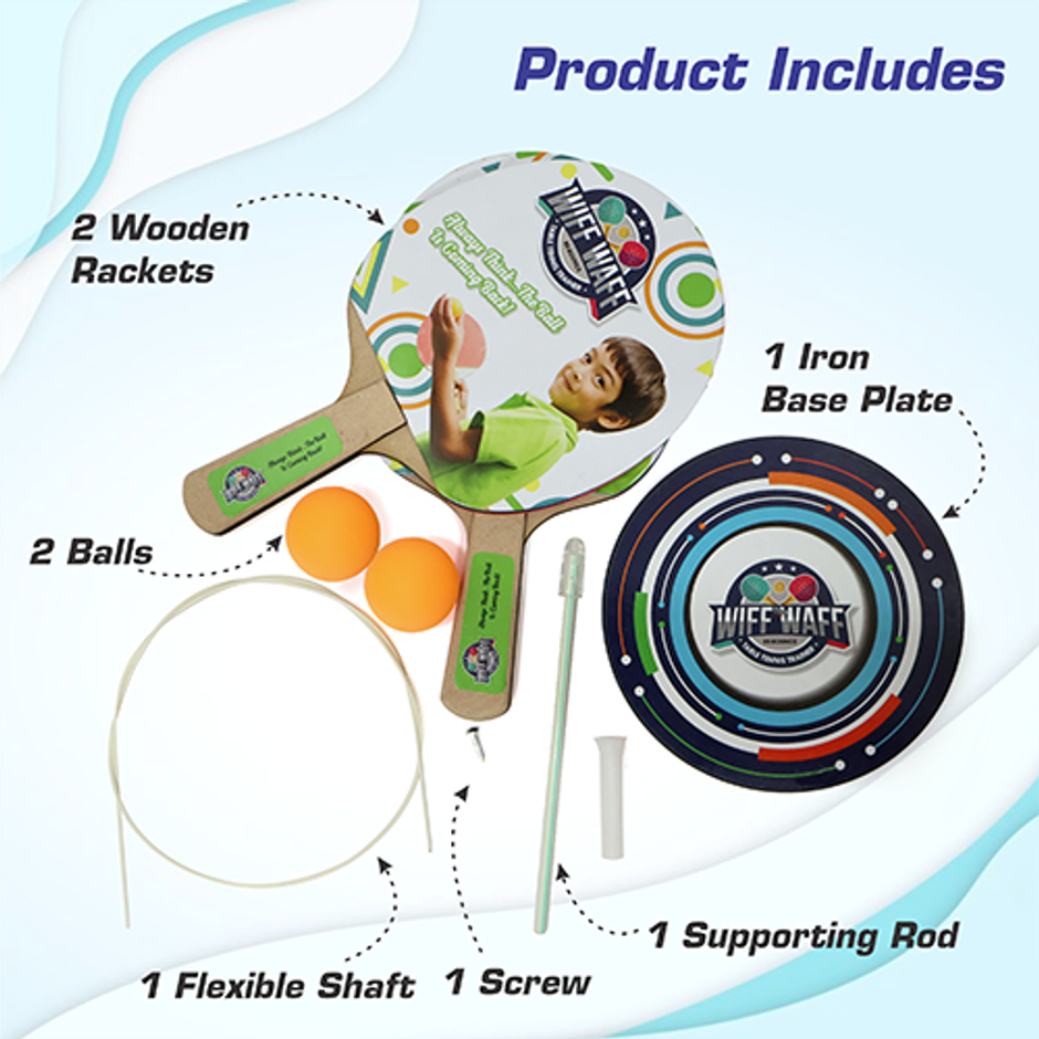 Aditi Toys Table Tennis Trainer - Elastic Shaft Ping Pong Set for Kids, Indoor & Outdoor Play, 5Y+