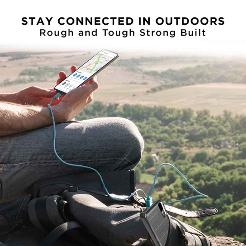 GIZMORE 10000mAh PD Wired Power Bank 22.5W Fast Charging | Dual USB Output, 1 Micro USB Input, Type C (Input & Output)|LED Indicator, Lightweight| Lithium Polymer Power Bank - Black