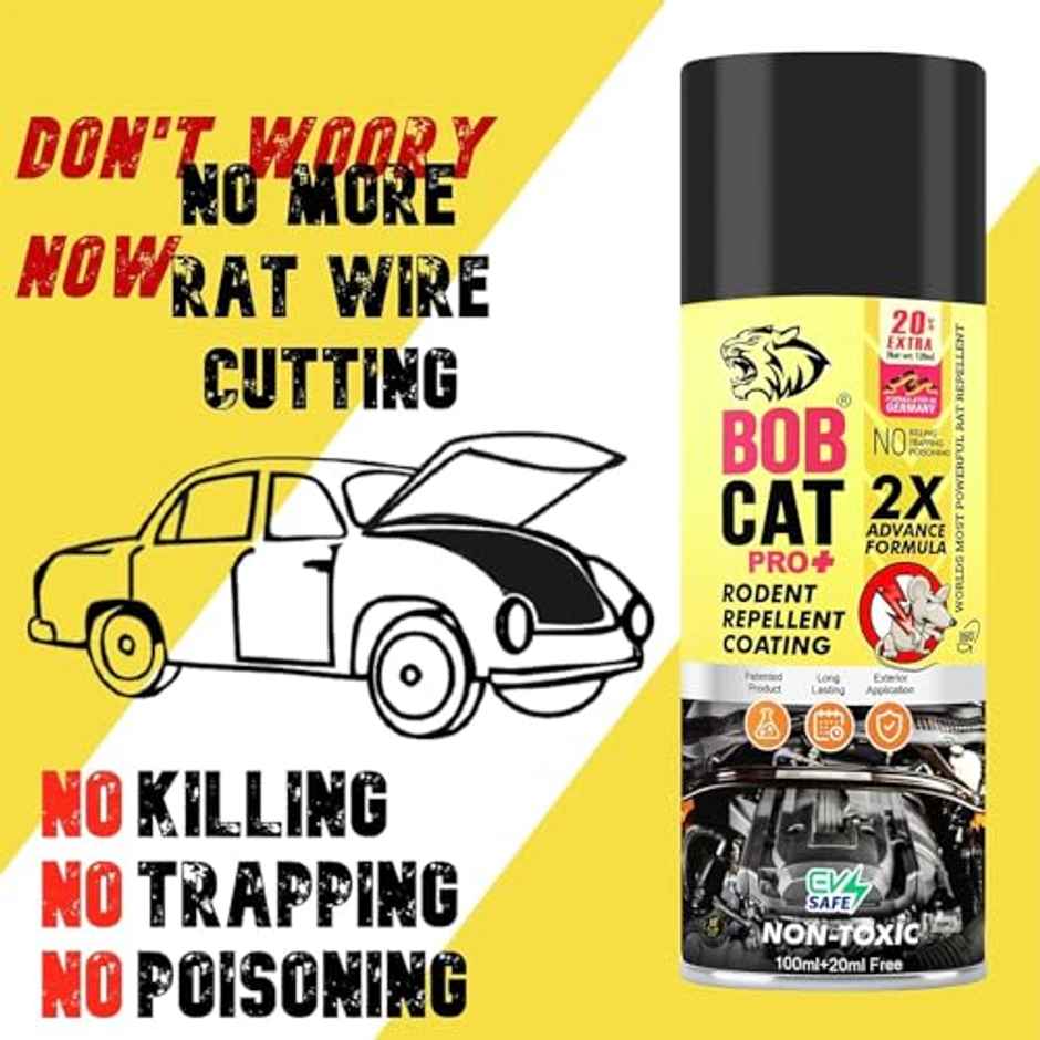 Shadow Securitronics Bob Cat Highly Effective No Entry Rat Repellent Spray for Cars