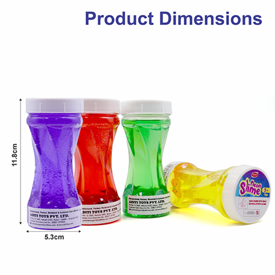 Aditi Toys Glitter Scented Slime Kit, Soft, Non-Sticky, Non-Toxic, Age 5+ | Multicolour