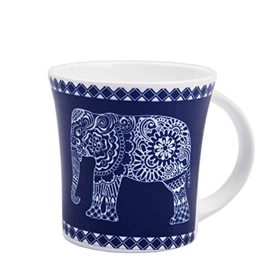 Femora Majestic Elephant Ceramic Tea Cup Set Of 6, 160 ml | Assorted Color