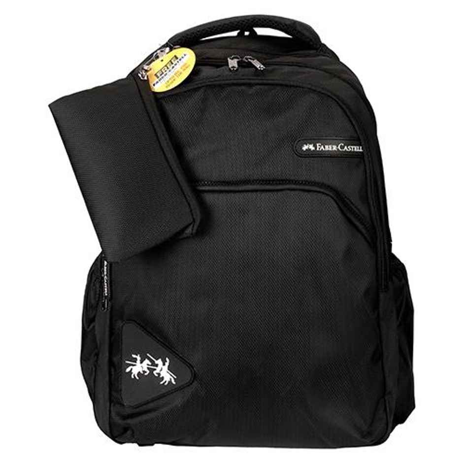 Faber-Castell School Bag- S2- Star Dobby- 12Yrs+ Black