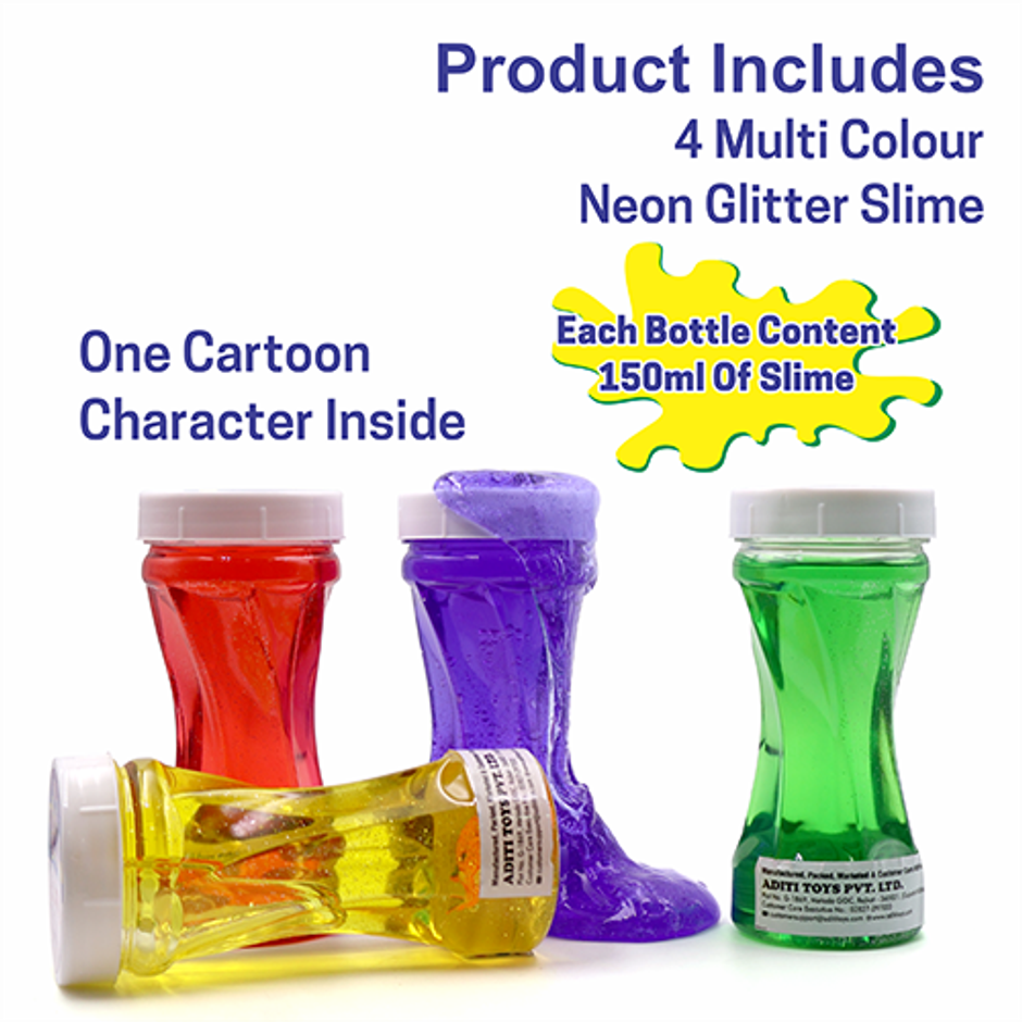 Aditi Toys Glitter Scented Slime Kit, Soft, Non-Sticky, Non-Toxic, Age 5+ | Multicolour
