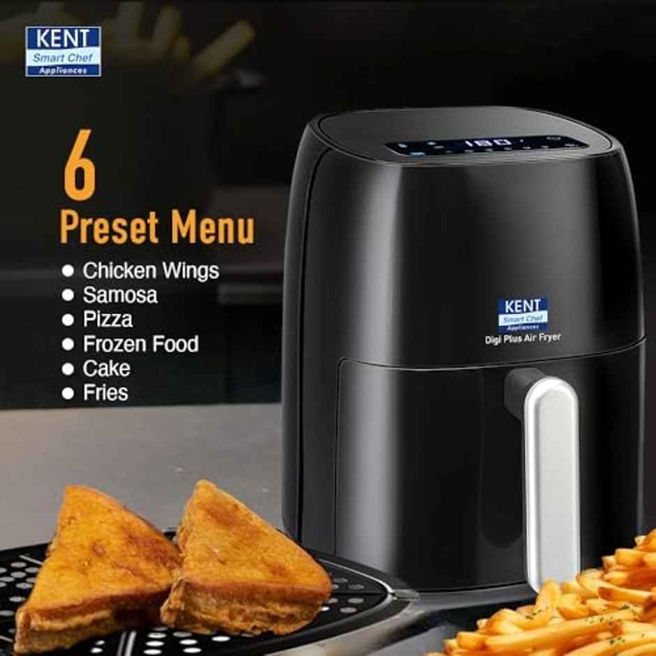Kent Digi Plus Digital Air Fryer | 4 Litre | 1300 W | Black