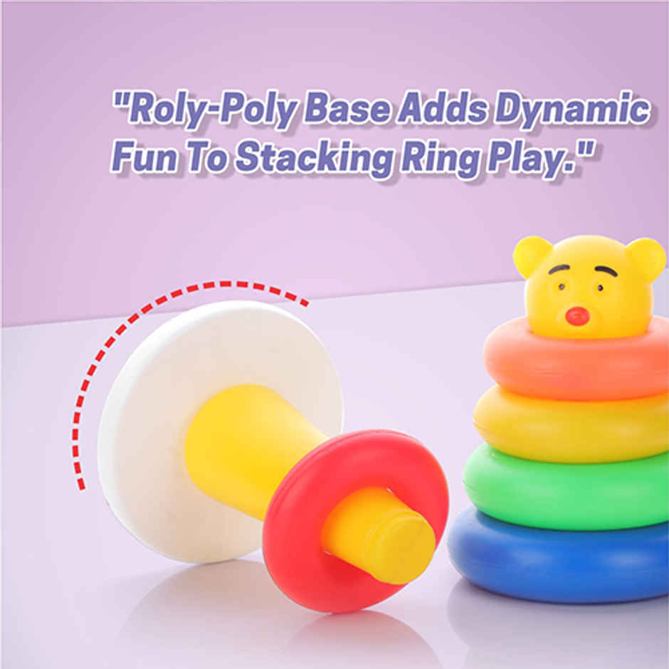 Aditi Toys MultiColour ABS Plastic Stacking Ring Toy for Kids - Sorting & Stacker, 06+ Months