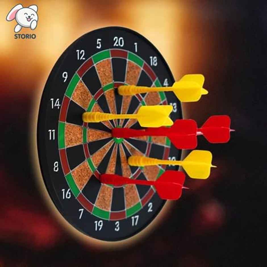 Storio Magnetic Dart Board | Safe Indoor Outdoor Dart Game - 15 inch