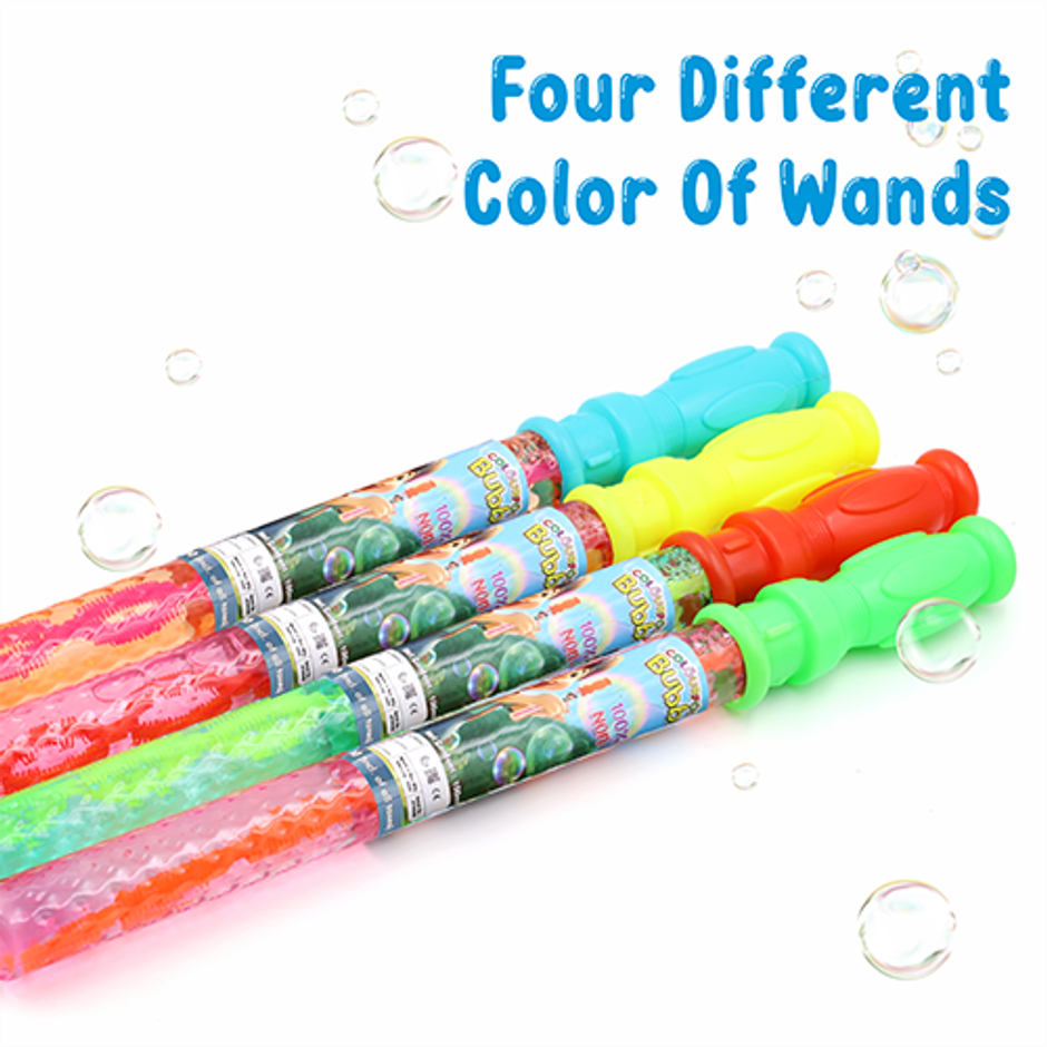 Aditi Toys Bubble Wands - Pack of 6 Colourful Bubble Sticks for Kids with Bubble Solution, Above 3Y+