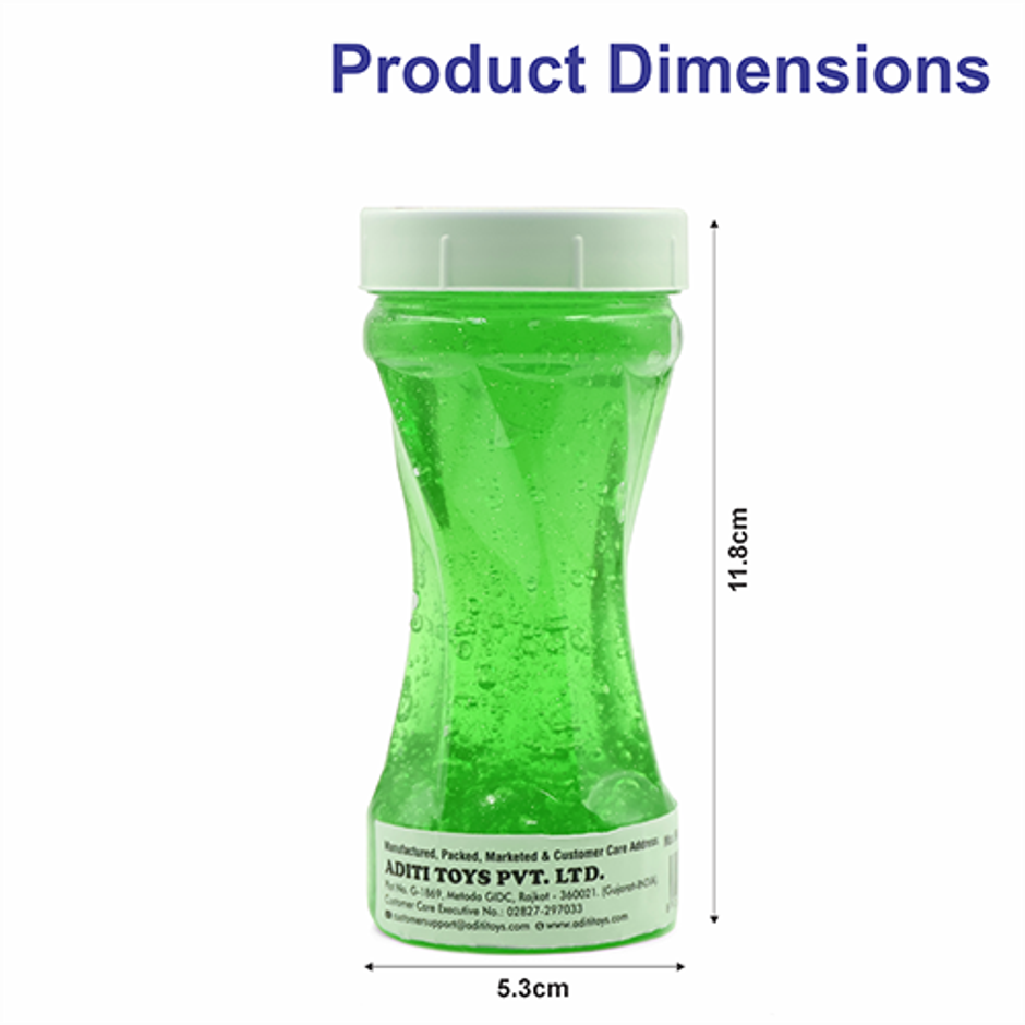 Aditi Toys Glitter Scented Slime Kit, Soft, Non-Sticky, Non-Toxic, Age 5+ | Green