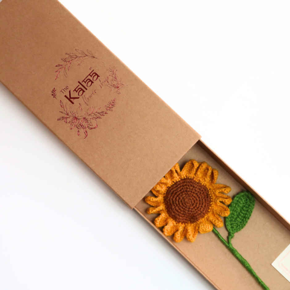 Sunflower Gift Box Handcrafted Crochet | The Kalaa Store
