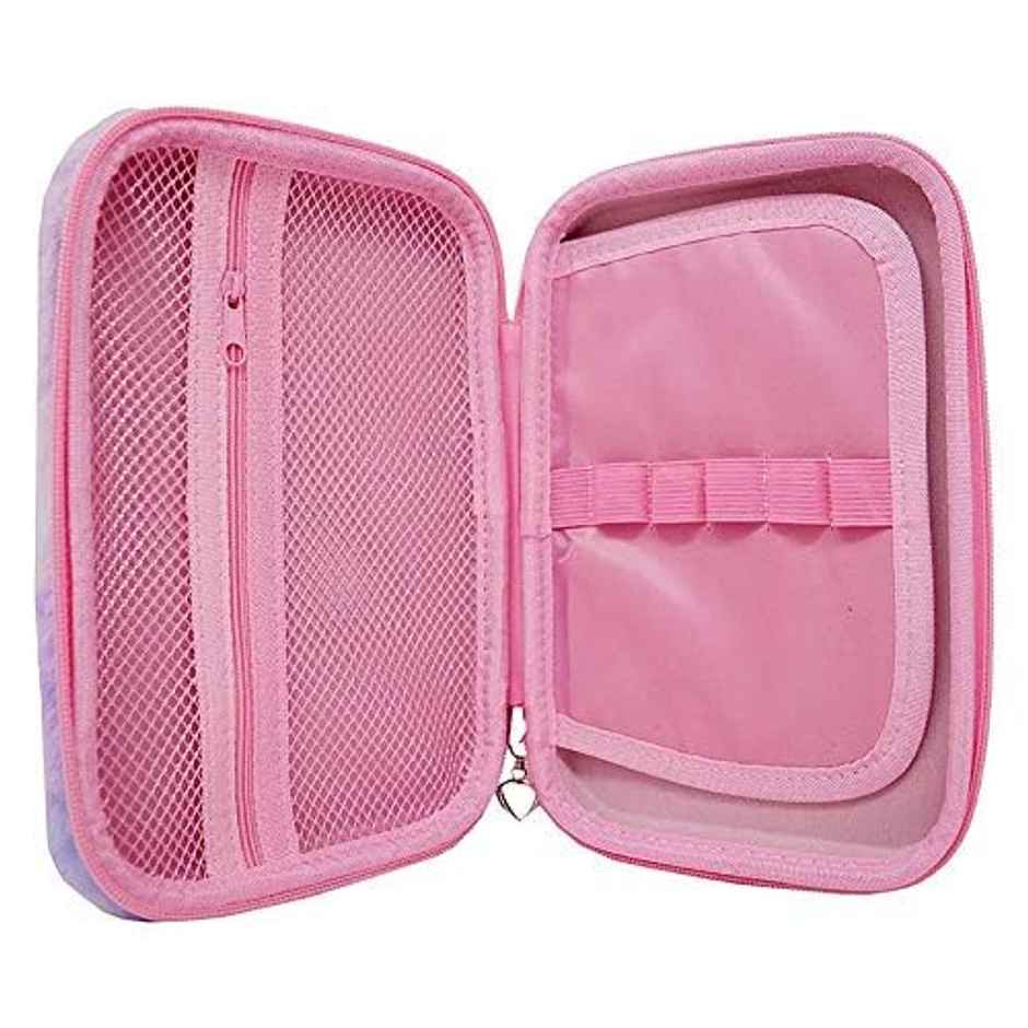 Chrome Big Size 3D Stationery Case With Compartments, For Kids & Students (Colour & Design May Vary)