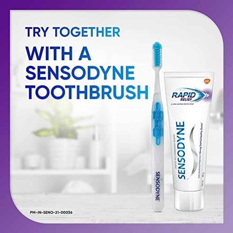 Sensodyne Complete Protection+ Mouthwash (250ml) & Sensodyne Rapid Relief Long Lasting Protection For Sensitive Teeth Toothpaste (80g) Combo