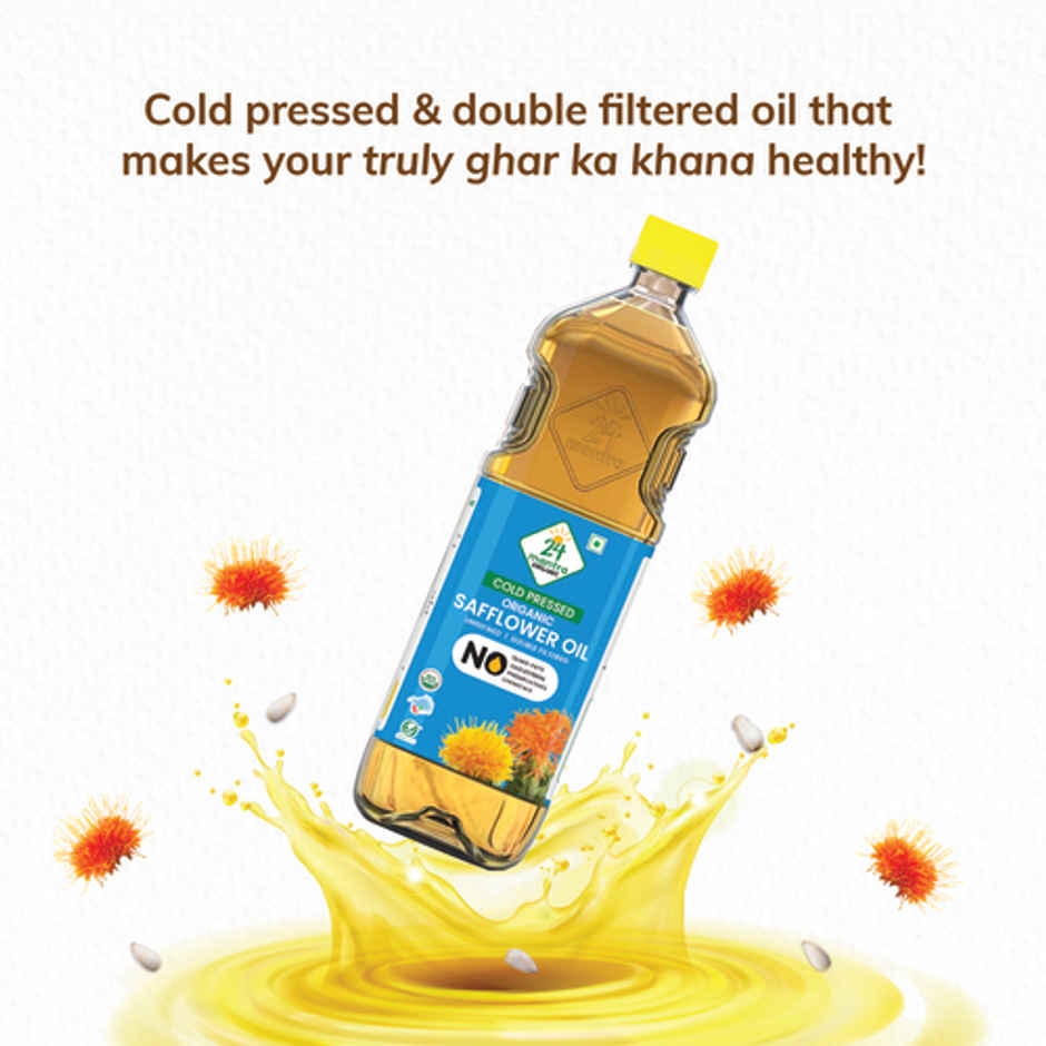 24 Mantra Organic Safflower Cold Pressed Oil | Organic Cooking Oil
