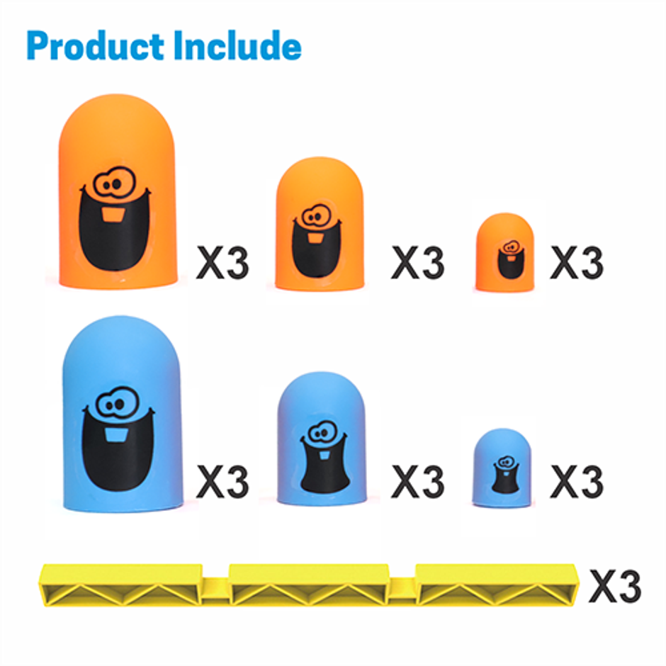 Aditi Toys 3D Gobble Game - Fun Strategy Tic Tac Toe for Kids & Families, Learning Toy for Ages 3+