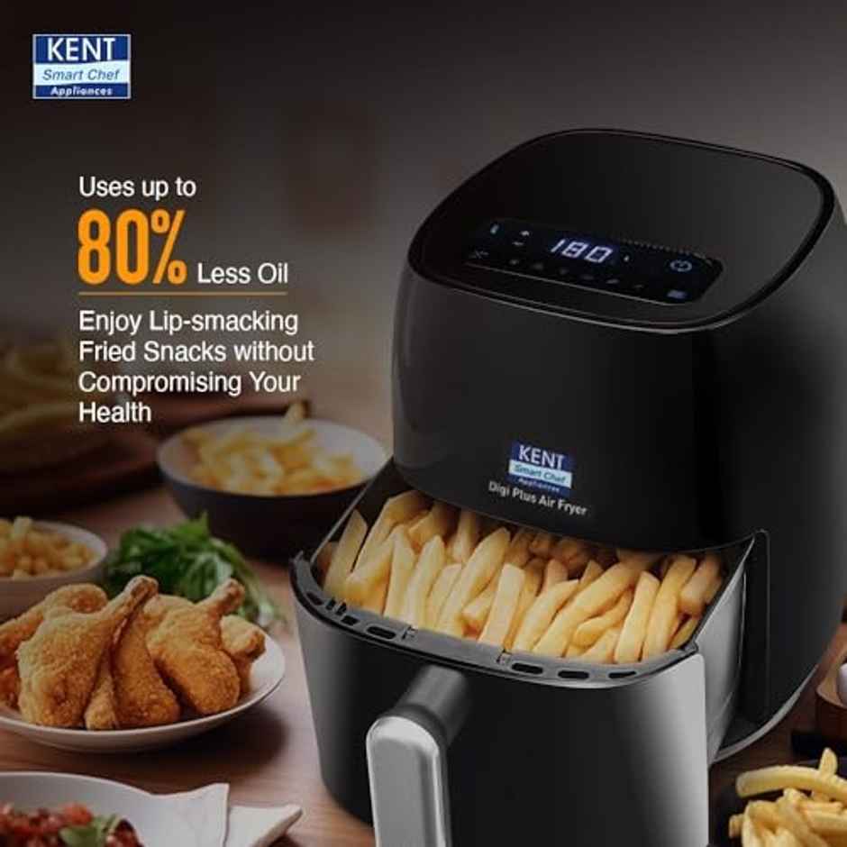 Kent Digi Plus Digital Air Fryer | 4 Litre | 1300 W | Black