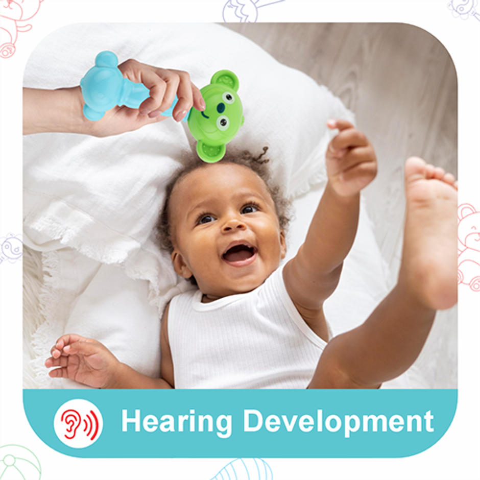 Aditi Toys 2-Piece Baby Rattle Set - Safe, Colourful, 100% BPA Free, Non-Toxic, Infant Grab, Age 0 -6M