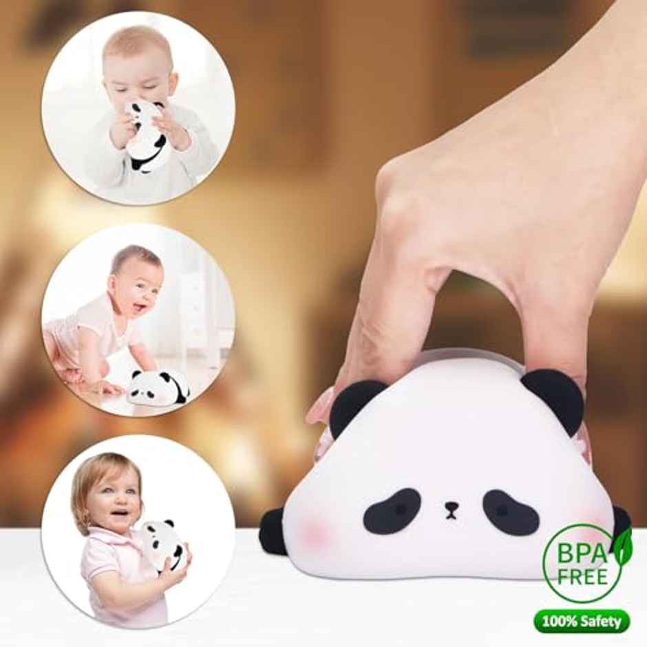 Hashwow Lying Panda Night Light | Soft Silicone | 3-Level Dimmable LED Touch Lamp | Timer Function
