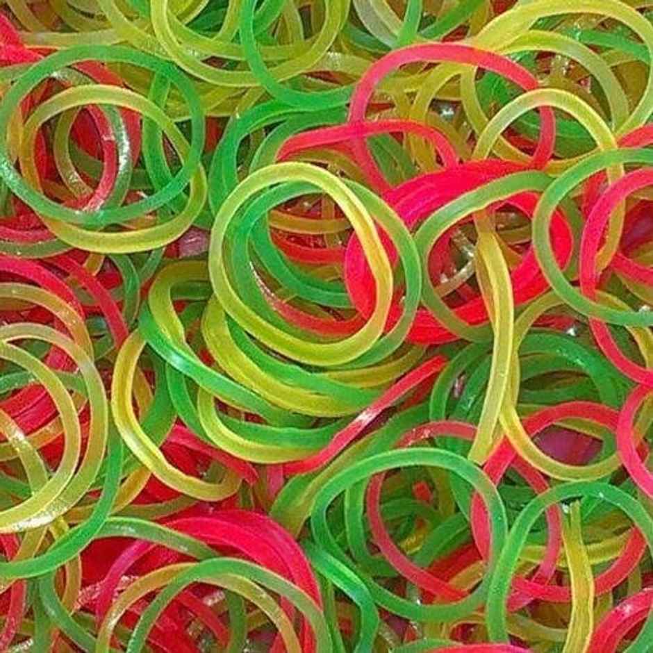Saya Rubber Band 50 mm - Strong Elastic Bands for Office & Home Use | Assorted