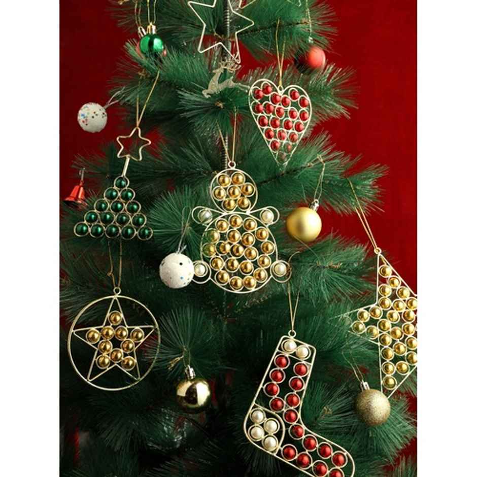 Metal Christmas Ring Star Ornament | Urban Born | Elegant Accent