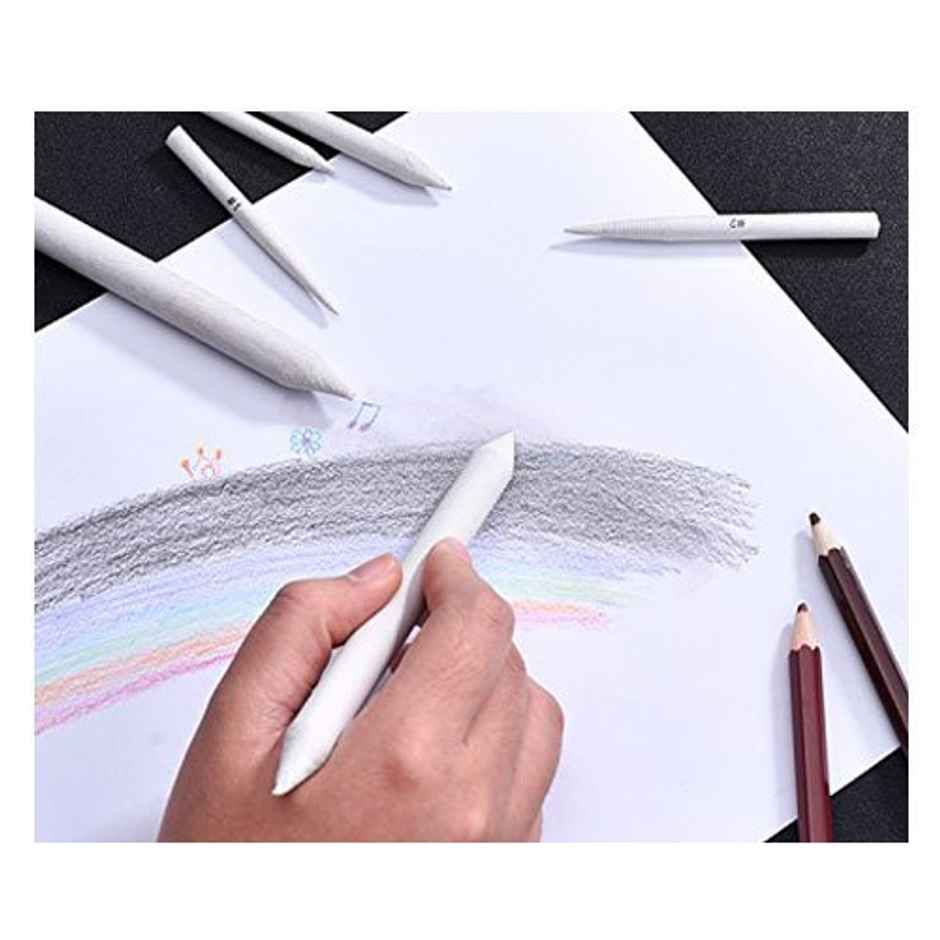 Chrome 6 Pcs Blending Stumps And Tortillions Paper Art Blenders For Student Artist Charcoal Sketch