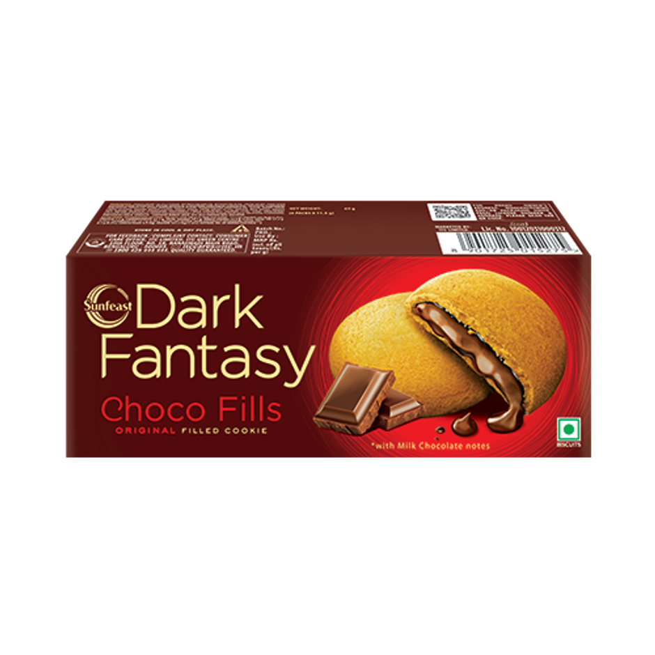 Sunfeast Dark Fantasy Choco Fills, Original Filled Cookies with Choco Crème | Perfect Snack