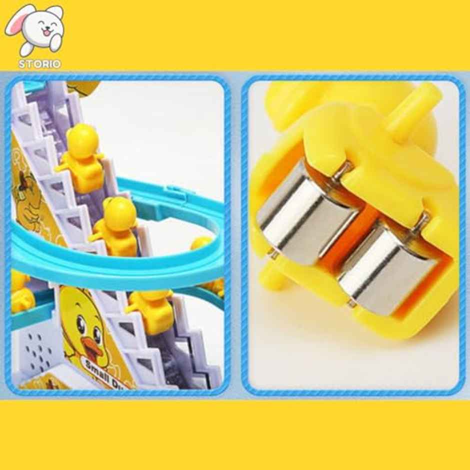 Storio Duck Slide Track Set | Stair Climbing Ducklings Toy