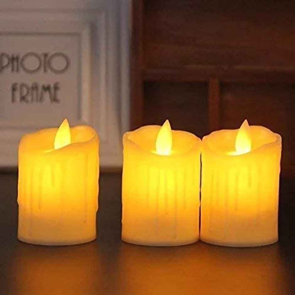 Hashwow Acrylic Dancing Tealight LED Candles for Home Decor Ideal for Lobby, Living Room, Bedroom
