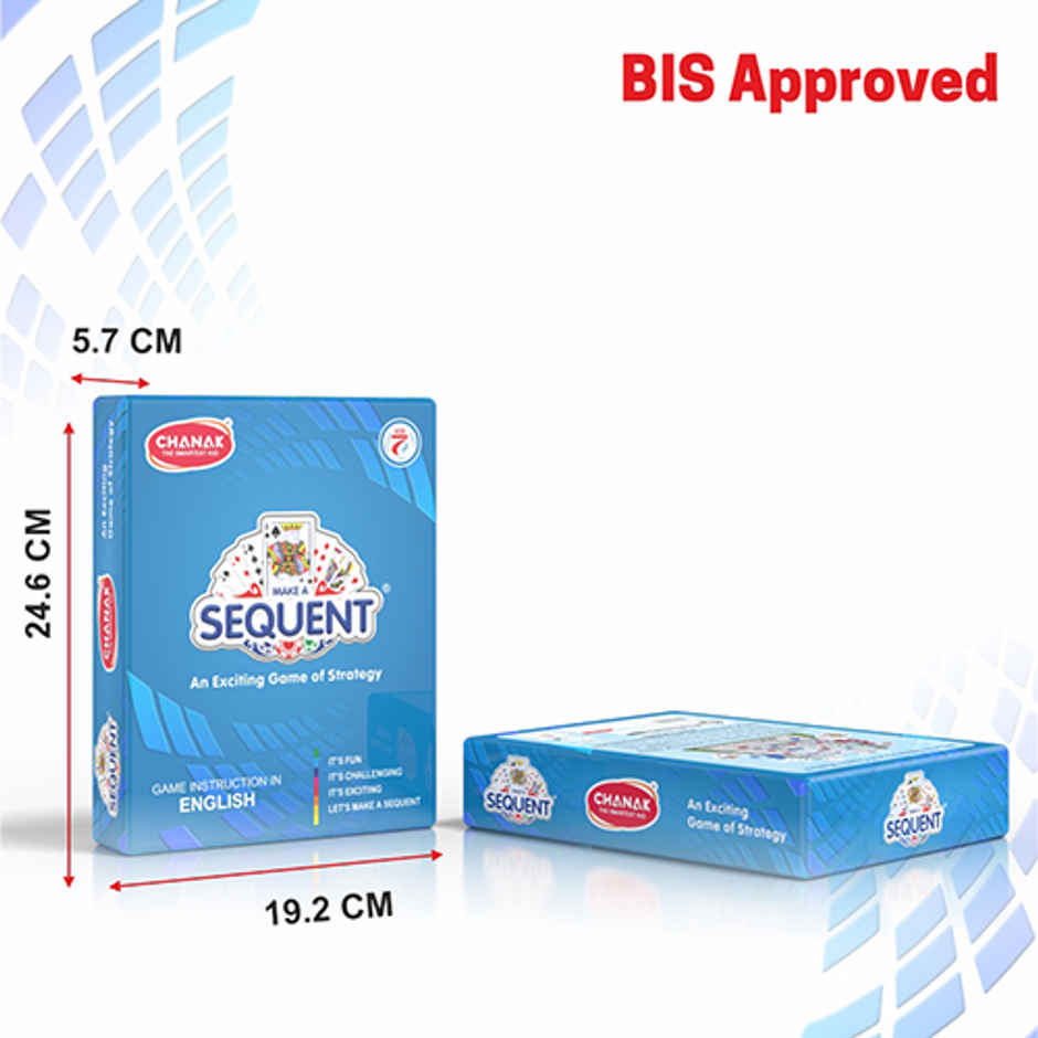 Aditi Toys Make A Sequent Game - Strategy Board Game with Chips & Cards for Kids 7+, BIS Approved