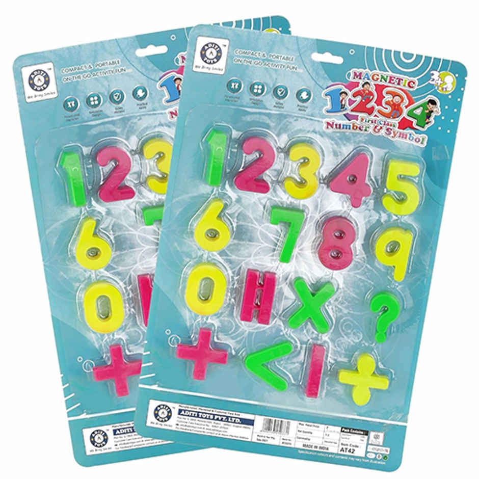 Aditi Toys Plastic Magnetic Numbers & Symbols -Fun Learning Toy for Math Skill, Learn Educational Toy